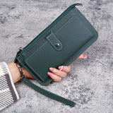 Women's PU Leather Zipper Wallet Purse