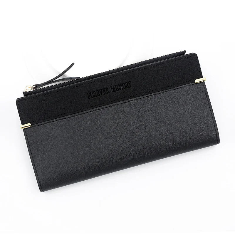 Fashionable Women's Long Wallet with Zipper Bag