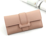 Women's Long Three Fold Pu Wallet Zero Wallet Card Position Hand Bag
