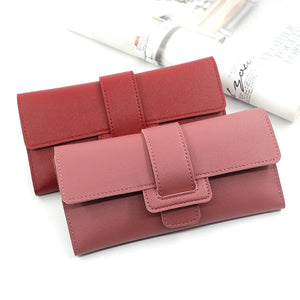 Women's Long Three Fold Pu Wallet Zero Wallet Card Position Hand Bag
