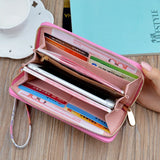 Peacock Print Long Zipper Wallet for Women