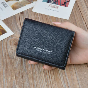 Women's Short Pattern Folding Wallet Soft Wallet Mini Wallet