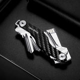 Carbon Fiber Key Organizer Smart Key Wallets Ring