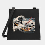 Women Shoulder Messenger Crossbody Tote Bag Wave Series Pattern Small Square Bag