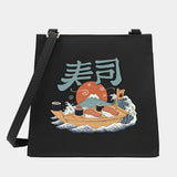 Women Shoulder Messenger Crossbody Tote Bag Wave Series Pattern Small Square Bag