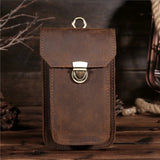 Leather Waist Pack Phone Case Money Belt Pouch Bag