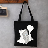 Anime Bear Women Cartoon Tote Bag Harajuku Style Shopper