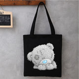 Anime Bear Women Cartoon Tote Bag Harajuku Style Shopper