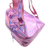 Silver Pink Small Backpack Teenage Girls Women Girls Bag
