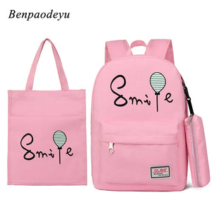 Children School Bags for Girls Boys Kids Backpacks 3Pcs/Set