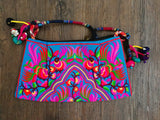 Ethnic embroidery women bags pompon cloth bags Vintage Messenger shoulder bags