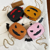 Devil Pumpkin Shaped Crossbody Handbag Halloween