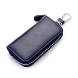Leather Car Key Case Wallet Multifunction Key Holders 6 Key Rings