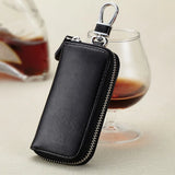 Leather Car Key Case Wallet Multifunction Key Holders 6 Key Rings