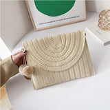 Women's Straw Woven Handbag Purse for Summer Beach Vacation