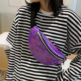 Women Reversible Sequins Glitter Waist Bag Fanny Pack Pouch Hip Purse Satchel