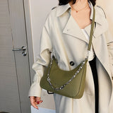 PU Leather Women Shoulder Big Pockets Bags Crossbody High Capacity