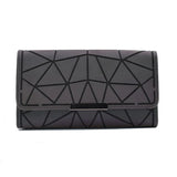 Women Luminous Clutch Wallet Geometric Zip Money Purse