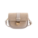 Women's Woven Shoulder Bag Saddle Bag