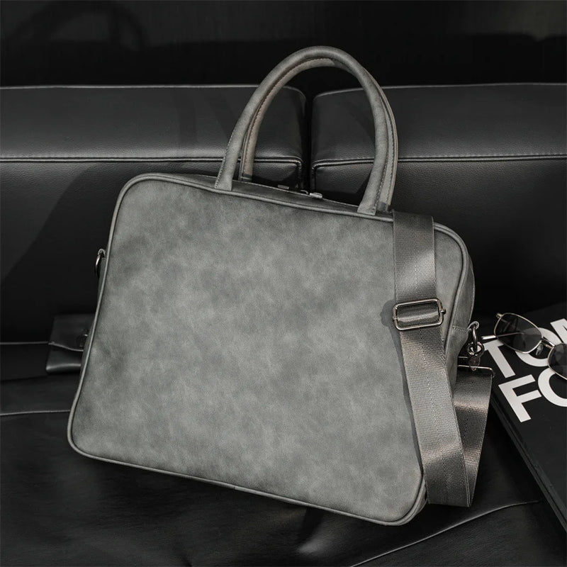 Men's Frosted Briefcase Handbag Laptop Bag
