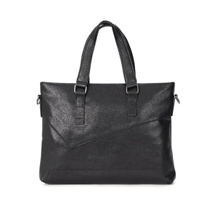 Men's Business Soft Leather Shoulder Bag Briefcase