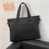 Men's Business Soft Leather Shoulder Bag Briefcase