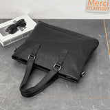 Men's Business Soft Leather Shoulder Bag Briefcase