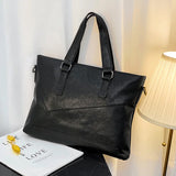 Men's Business Soft Leather Shoulder Bag Briefcase
