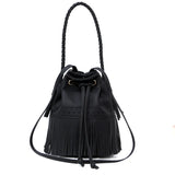 Newhotstacy Bucket Bag Ladies Handbag with Tassel Lace