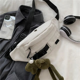 New hotstacy Ladies Chest Bag Canvas Single Shoulder Waist Bag