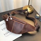 Men's Small Chest Bag Retro Mobile Single Shoulder Bag Waist Bag