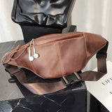 Men's Small Chest Bag Retro Mobile Single Shoulder Bag Waist Bag