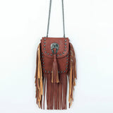 Newhotstacy Soft Rivet Tassel Bag Chain Small Bag