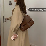 Newhotstacy Ladies Flip Bag PU Single Shoulder Messenger Bag