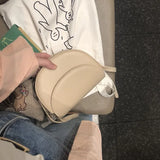 Semicircle Mini Saddle Bag in Milk Color
