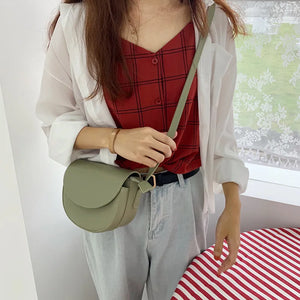 Semicircle Mini Saddle Bag in Milk Color