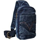 Women's Denim Chest Bag Single Shoulder Messenger Bag