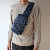 Women's Denim Chest Bag Single Shoulder Messenger Bag