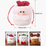 Christmas Candy Holder Bag Plush Toilet Roll Paper Cover Decor