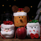 Christmas Candy Holder Bag Plush Toilet Roll Paper Cover Decor