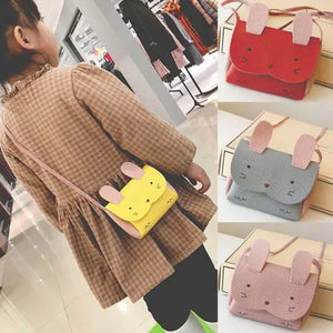 Kids Coin Purses Girls Children Rabbit Wallet Shoulder Messenger Bag