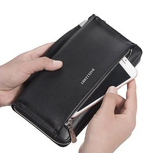 Men's Long Wallet Zipper Clutch Large Capacity Handbag