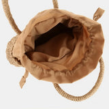 Sweet Knitted Beach Bag Drawstring Tote Handbag