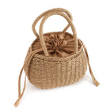 Sweet Knitted Beach Bag Drawstring Tote Handbag
