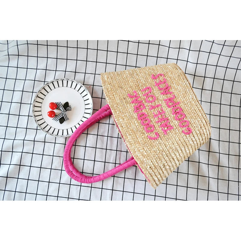 Tassel Beach Purse Casual Tote Straw Bag Female Messenger Bag