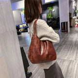 Newposs Vintage Shoulder Bag Female PU Leather Womens Designers Totes