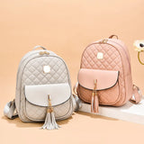 Newposs Mini Backpack PU Leather Graceful Bagpack Three-piece Set