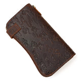 Men's 3D Dragon Embossing Long Wallet with Chain