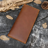 Long Cowhide Wallet Cow Leather Birthday Gift For Man