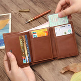 RFID Leather Wallet Anti-Scanning Japan Korea Cow Skin Purse